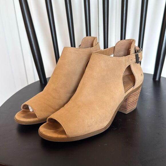 Lucky Brand Barimo heeled leather peep toe shoes size 5.5 - Picture 10 of 10